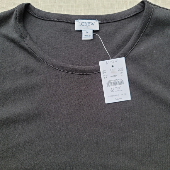 New! J. Crew Black Short-sleeve T-Shirt Dress NWT - Picture 4 of 11